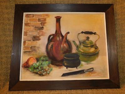 Framed Esther Augsburger Original Still Life 32.5”x27”