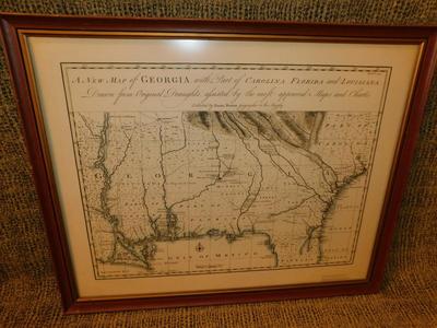 Reproduction 1748 Map of Georgia and Surroundings 23.5’x19”