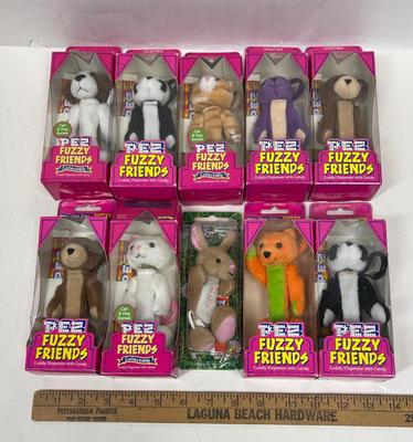 FUZZY FRIENDS Pez Dispensers New Condition in Packages - LOT OF 10
