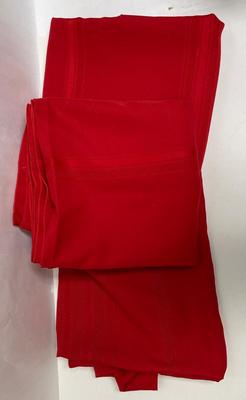 3 Red Tablecloths, 1 Round and 2 Rectangular