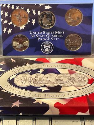 2003-S 5-COIN CLAD STATEHOOD QUARTER PROOF SET AS PICTURED. FREE DOMESTIC SHIPPING.