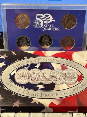 2003-S 5-COIN CLAD STATEHOOD QUARTER PROOF SET AS PICTURED. FREE DOMESTIC SHIPPING.