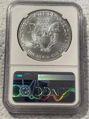NGC CERTIFIED 2017 MS69 SILVER EAGLE DOLLAR AS PICTURED. FREE DOMESTIC SHIPPING.