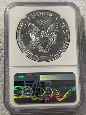 NGC CERTIFIED 2016 MS69 SILVER EAGLE DOLLAR AS PICTURED. FREE DOMESTIC SHIPPING.