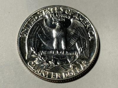 1954 PROOF CONDITION WASHINGTON SILVER QUARTER AS PICTURED. FREE DOMESTIC SHIPPING.