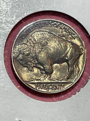 1938-D CHOICE BU CONDITION BUFFALO NICKEL FROM AN ORIGINAL ROLL (COIN-2).