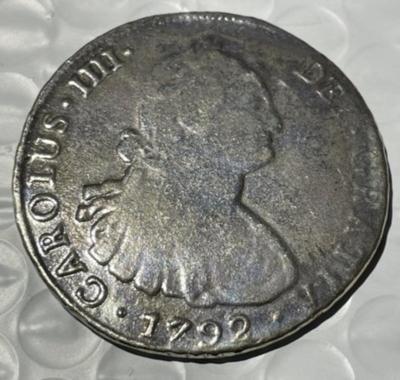 Bolivia 1792 PTS PR 8 Reales Circulated Condition Silver Coin Preowned from an Estate as Pictured. Cleaned & Polished at One Time.