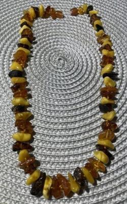 Vintage Multi Color Baltic Amber 18" Necklace Purchased in Latvia Preowned from an Estate.