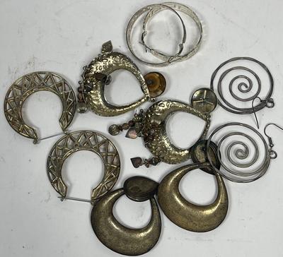 Lot of 5 Fashion Hoop Earrings