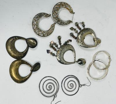 Lot of 5 Fashion Hoop Earrings