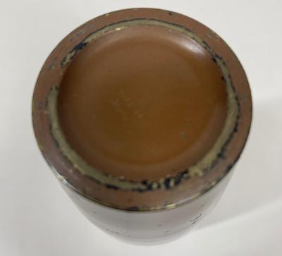 Vintage 19th Century Japanese Meiji Bronze Mixed Metal Vase Signed Birds Flowers Grapes 8.5"