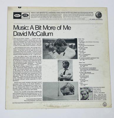 Vintage Jazz Vinyl Album Music: A Bit More Of Me by David McCallum