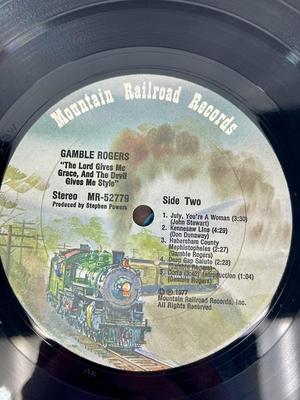 Vintage Folk Music Vinyl 33RPM Album: The Lord Gives Me Grace and the Devil Gives Me Style" by Gamble Rogers.