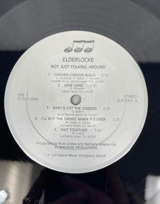 Vintage 33RPM Vinyl Album by Elderlocke: Not Just Folking Around