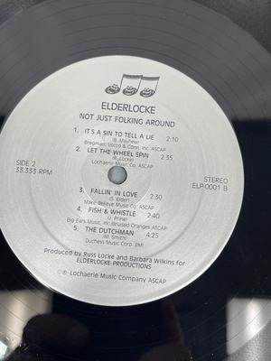 Vintage 33RPM Vinyl Album by Elderlocke: Not Just Folking Around