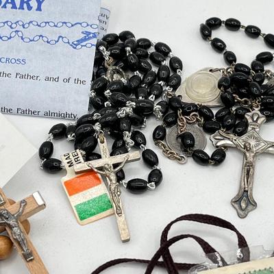 LOT 161J: Collection of Religious Items - Rosaries and More