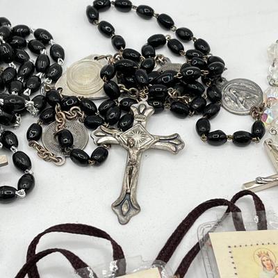 LOT 161J: Collection of Religious Items - Rosaries and More