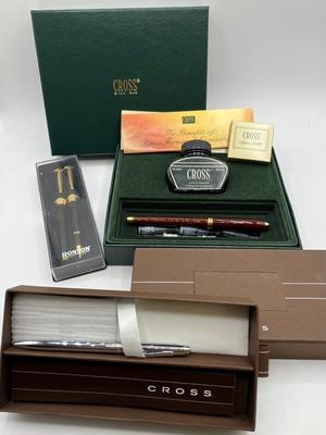 LOT 162J: Cross Pens and Ronson Pen and Pencil Set