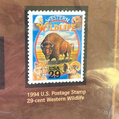 LOT 163J: California Gold Rush Commemorative Gold-Plated Silver Medal and Postal Cover, American Buffalo Coin and Stamp Set, and First...