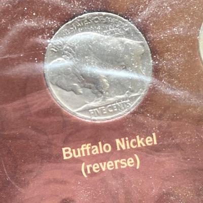 LOT 163J: California Gold Rush Commemorative Gold-Plated Silver Medal and Postal Cover, American Buffalo Coin and Stamp Set, and First...