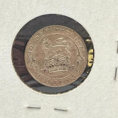 LOT 164J: Antique and Vintage British Coins - 1853 Half Penny, 1912 Sixpence and More