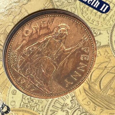 LOT 168J: British Coin Collection - 2015 Brilliant Uncirculated 2-Pound Britannia Coin and More