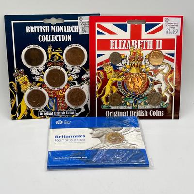 LOT 168J: British Coin Collection - 2015 Brilliant Uncirculated 2-Pound Britannia Coin and More