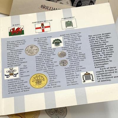 LOT 169J: Five United Kingdom Brilliant Uncirculated Coin Sets - 1984, 1986, 1989-'91