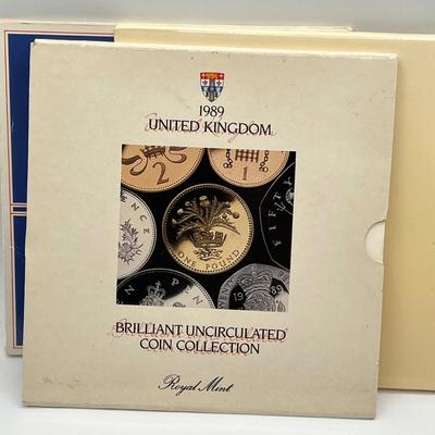 LOT 169J: Five United Kingdom Brilliant Uncirculated Coin Sets - 1984, 1986, 1989-'91