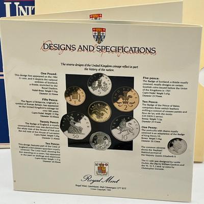 LOT 169J: Five United Kingdom Brilliant Uncirculated Coin Sets - 1984, 1986, 1989-'91