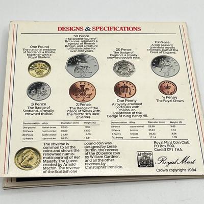 LOT 169J: Five United Kingdom Brilliant Uncirculated Coin Sets - 1984, 1986, 1989-'91