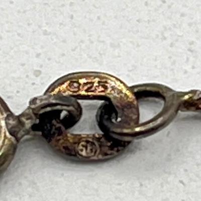 LOT 171J: Sterling Silver Lot - Elco 8" ID Bracelet - 51.3 grams, and 24" Necklace - 5.2 grams