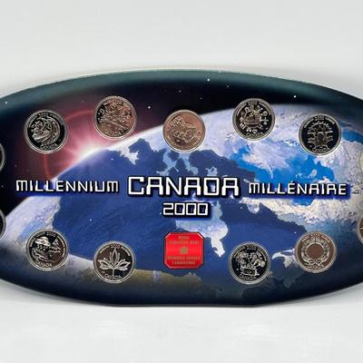 LOT 173J: Canada Millenium 2000 Quarter Set and Other Canadian Coins