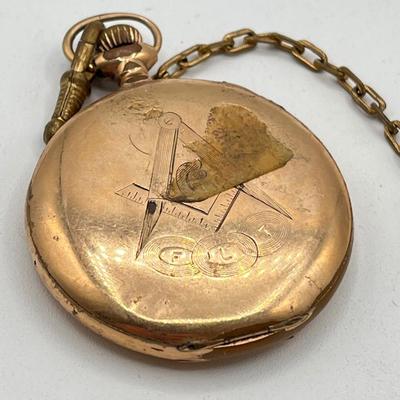 LOT 175J: Big Watch / Watch Part Lot for Parts or Repair - LeJour 17-Jewel Diving Watch, Waltham Pocket Watches and More