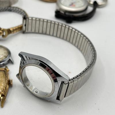 LOT 175J: Big Watch / Watch Part Lot for Parts or Repair - LeJour 17-Jewel Diving Watch, Waltham Pocket Watches and More