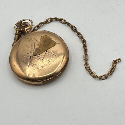 LOT 175J: Big Watch / Watch Part Lot for Parts or Repair - LeJour 17-Jewel Diving Watch, Waltham Pocket Watches and More