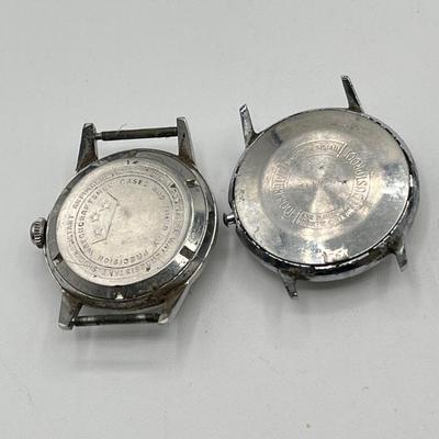 LOT 175J: Big Watch / Watch Part Lot for Parts or Repair - LeJour 17-Jewel Diving Watch, Waltham Pocket Watches and More