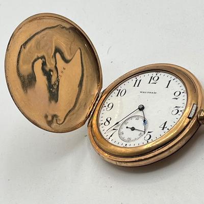 LOT 175J: Big Watch / Watch Part Lot for Parts or Repair - LeJour 17-Jewel Diving Watch, Waltham Pocket Watches and More