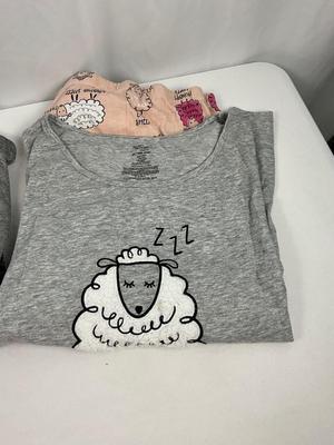 Lot. J 318 Three Pajama Sets Pair of Bunny Slippers