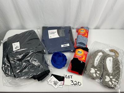 Lot J 320 New Arctic Women’s Snow Pants Heat Holders Socks Fleece Hood Slippers Earmuffs