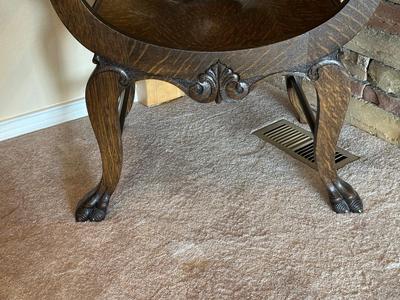 ANTIQUE CARVED ARM CHAIR FIT FOR THE KING OR QUEEN IN YOUR HOME