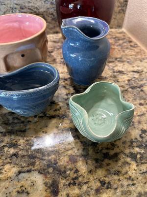 Ruby Red Vase and pottery