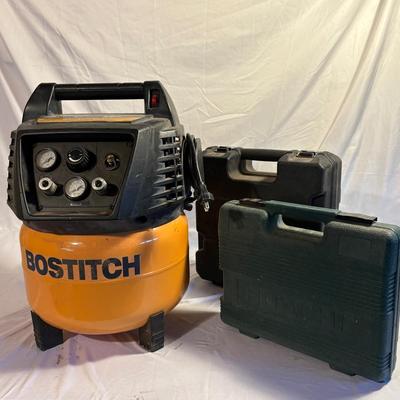 Bostitch Air Compressor w/Nail Gun and Hitachi Brad Nailer (B2-ES)
