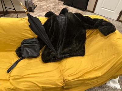 Umbrella and Faux Fur