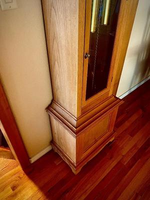 WORKING TRIPLE CHIME TEMPUS FUGIT GRANDFATHER CLOCK HAND CRAFTED IN BOULDER, CO.