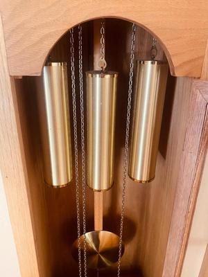 WORKING TRIPLE CHIME TEMPUS FUGIT GRANDFATHER CLOCK HAND CRAFTED IN BOULDER, CO.