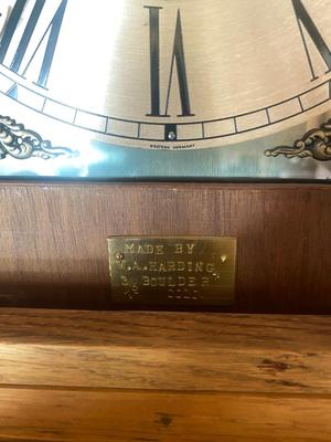 WORKING TRIPLE CHIME TEMPUS FUGIT GRANDFATHER CLOCK HAND CRAFTED IN BOULDER, CO.