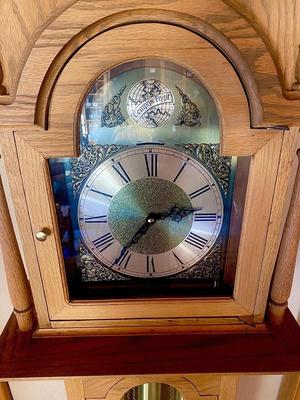 WORKING TRIPLE CHIME TEMPUS FUGIT GRANDFATHER CLOCK HAND CRAFTED IN BOULDER, CO.