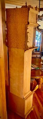 WORKING TRIPLE CHIME TEMPUS FUGIT GRANDFATHER CLOCK HAND CRAFTED IN BOULDER, CO.