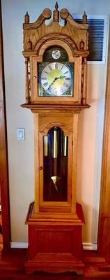 WORKING TRIPLE CHIME TEMPUS FUGIT GRANDFATHER CLOCK HAND CRAFTED IN BOULDER, CO.